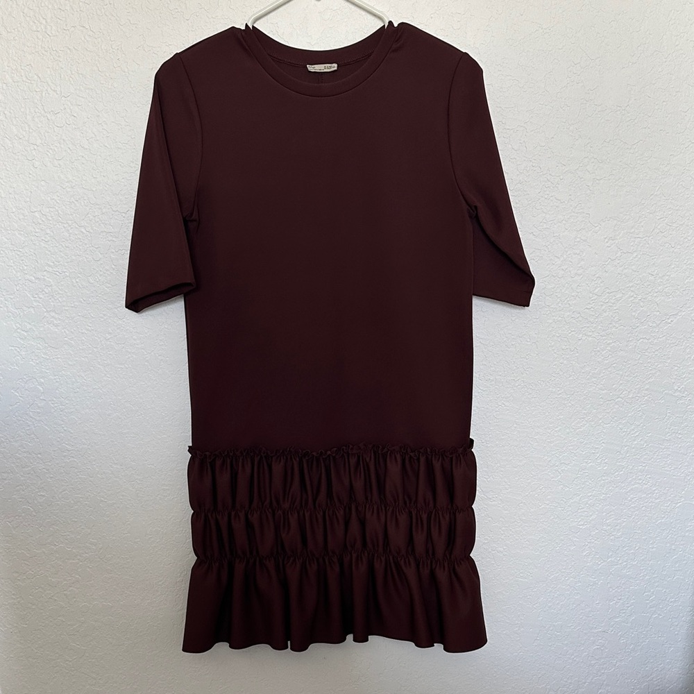 Zara Burgundy Mini Dress